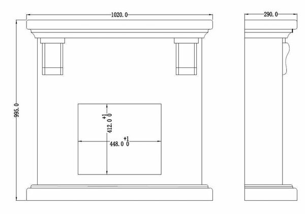 Bild 2 von Heathus Elektrokamin Neumünster, bis 1200 W Heizleistung, regelbares Flammenbild, Fernbedienung, Timer