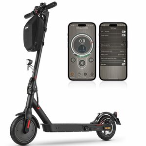 LETGOSPT E-Scooter Elektro Scooter mit Straßenzulassung ABE bis 120kg, 30km Reichweite, 350,00 W, 20,00 km/h, Doppelte Stoßdämpfung 8,5 Zoll Wabenreifen Faltbarer Elektroroller