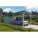 Bild 1 von Holzbrüder Carport Ralf mit Geräteraum Imprägniert 300 x 868 cm Dornengrün