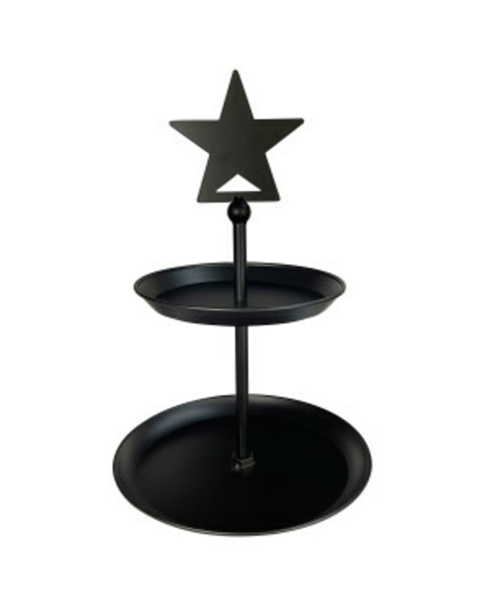 Bild 1 von Weihnachtliche Deko-Etagere
       
       ca. 20 x 30 cm
   
      schwarz