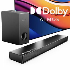 ABOX Ultimea Nova S50 2.1 Kanal Dolby-Atmos Soundbar (190 W, BassMAX, 3D Surround Sound System für TV-Lautsprecher, HDMI eARC)