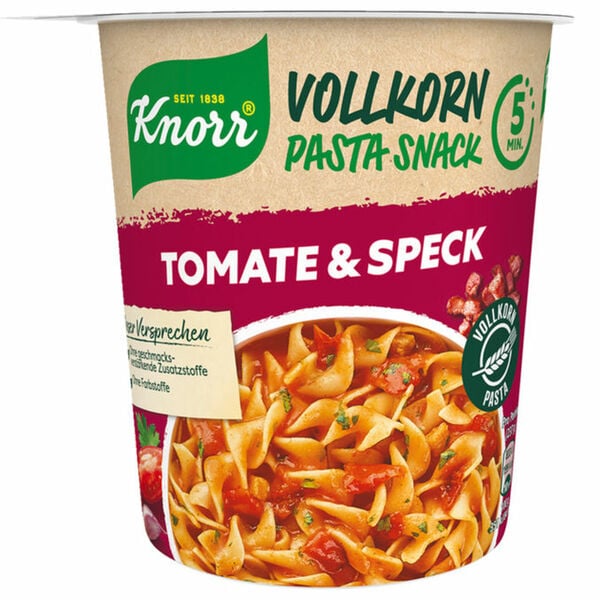 Bild 1 von Knorr 2 x Vollkorn Pasta Snack mit Tomate & Speck