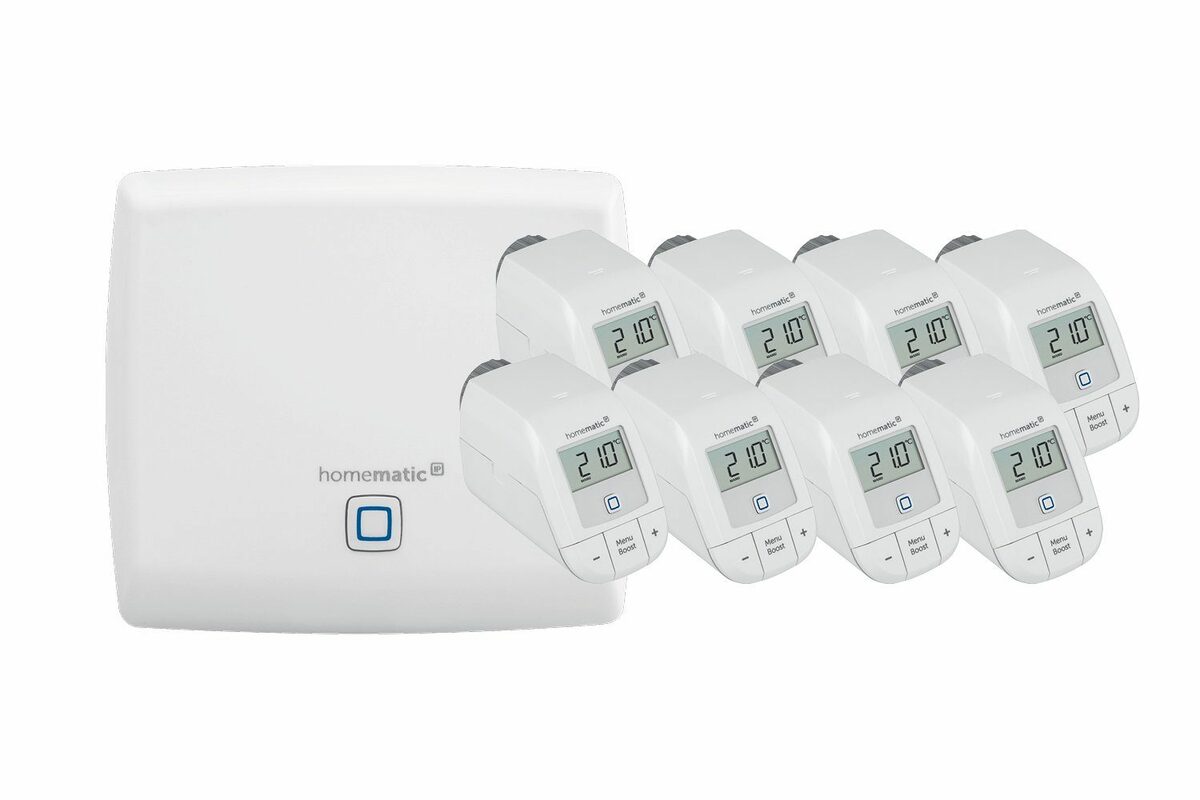 Bild 1 von Homematic IP Heizkörperthermostat SET: Access Point + 8St. heizkörperthermostat basic