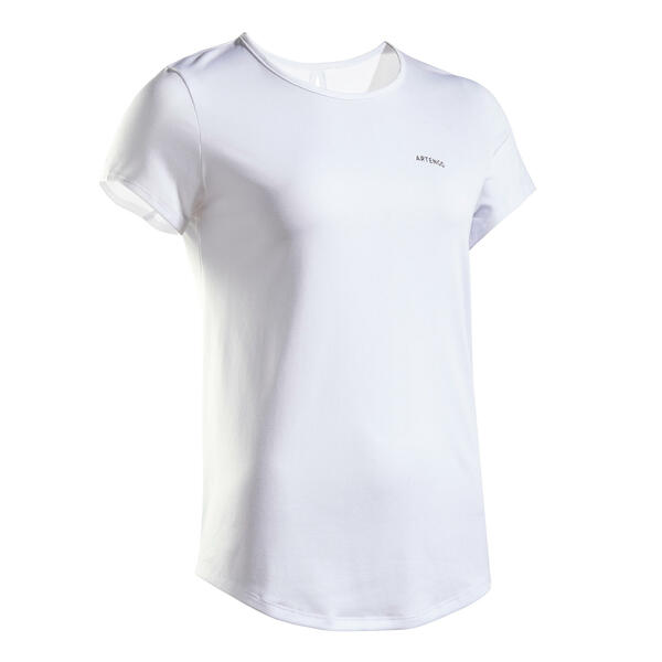 Bild 1 von Damen T-Shirt Tennis Rundhals - Dry Essentiel 100 Club weiss