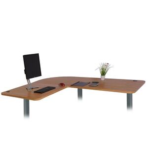 Tischplatte MCW-D40 für Eck-Schreibtisch, Schreibtischplatte, 90° ~ braun Struktur