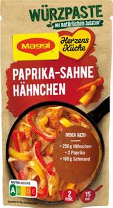 Maggi Herzensküche Würzpaste Paprika Sahne Hähnchen