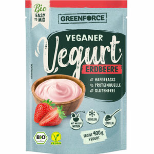GREENFORCE BIO veganer Joghurt Mix Erdbeere