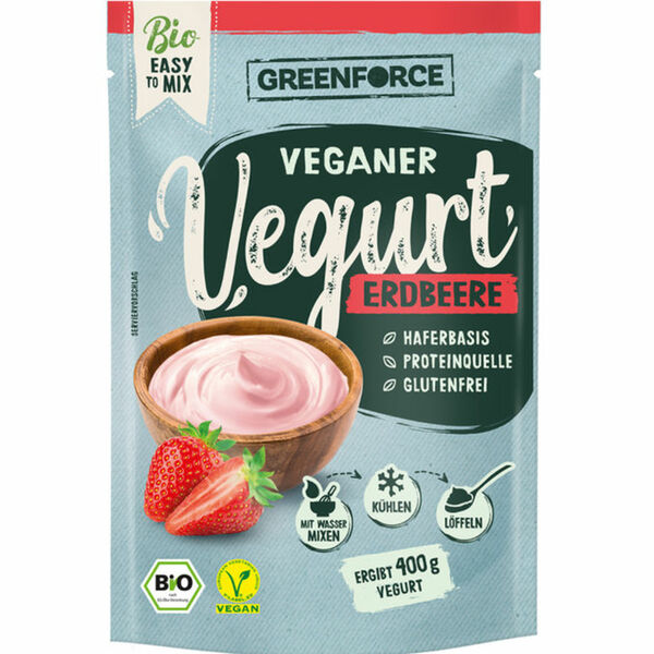 Bild 1 von GREENFORCE BIO veganer Joghurt Mix Erdbeere