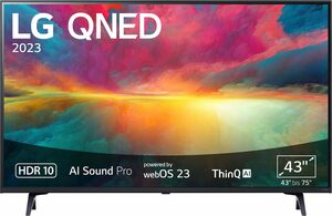 LG 43QNED756RA QNED-Fernseher (109 cm/43 Zoll, 4K Ultra HD, Smart-TV, HDMI 2.0, HDR10, QNED, Single Triple Tuner, α5 Gen6 4K AI-Prozessor)