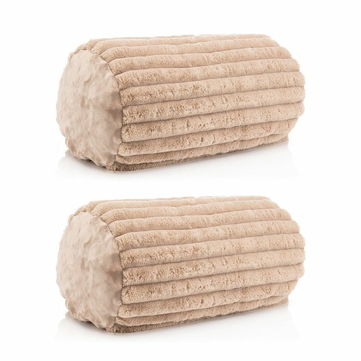 Bild 1 von MONT CHALET 2 Nackenrollen Fellimitat Cord-Optik gefüllt waschbar, ca. 25x50cm