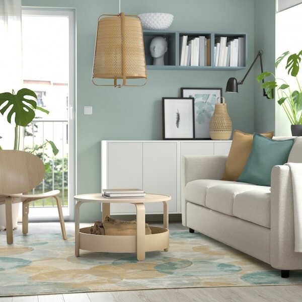 Bild 2 von UTTAG  Teppich Kurzflor, Kreise/hellbeige