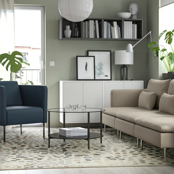 Bild 2 von DUBBELFIL  Teppich Kurzflor, Punkte/beige