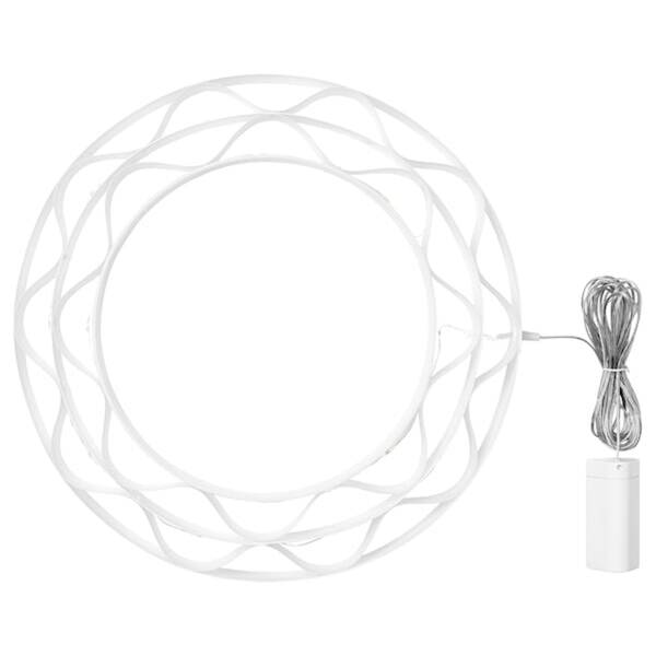 Bild 1 von STRÅLA  LED-Hängeleuchte, batteriebetrieben/ringförmig weiß