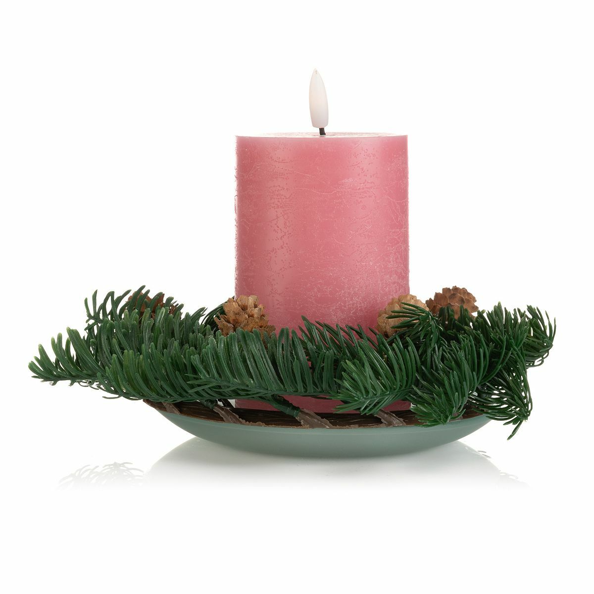 Bild 1 von ELAMBIA LED-Kerze Flamme Luma, Timer weihnachtliches Deko-Gesteck Ø 20cm