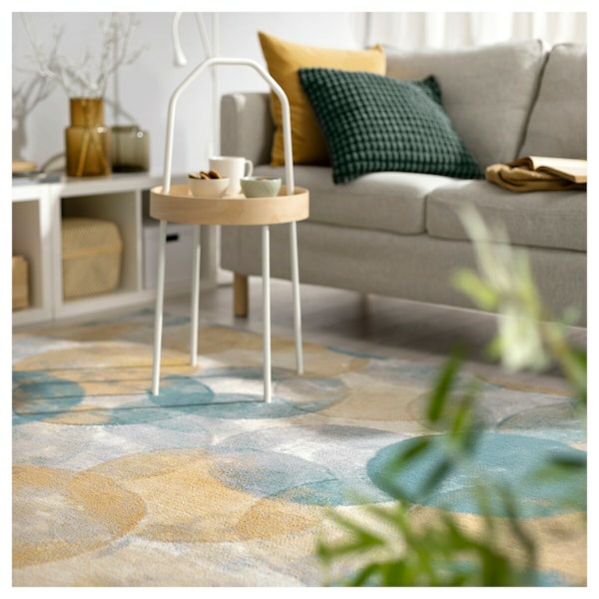 Bild 3 von UTTAG  Teppich Kurzflor, Kreise/hellbeige