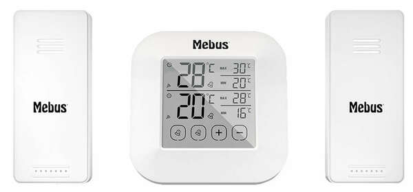 Bild 1 von MEBUS Digital-Thermometer mit 2 Funksensoren