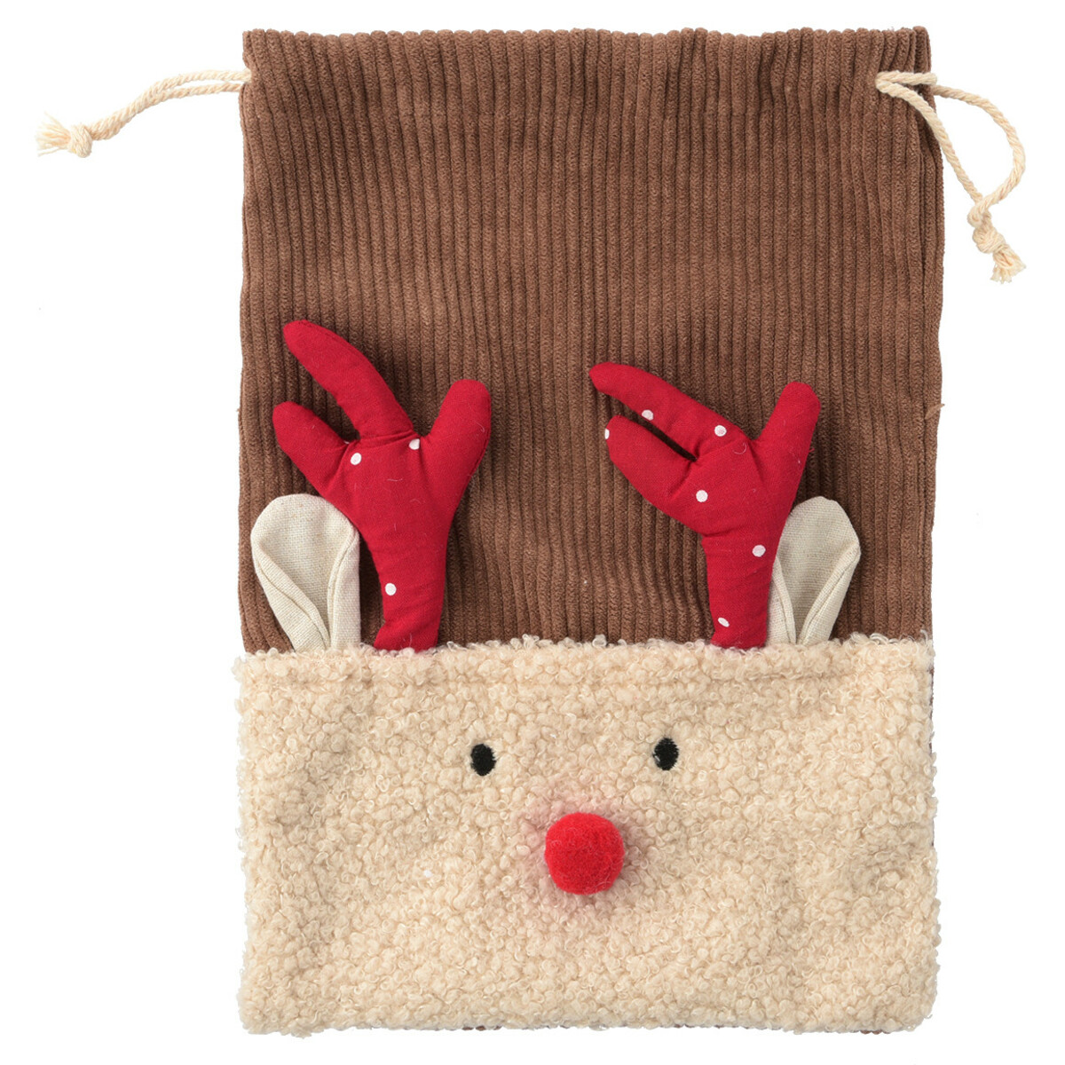 Bild 1 von Geschenkbeutel Rentier aus Cord