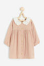 Bild 1 von H&M Doppelgewebtes Kleid mit Kragen Mattrosa, Kleider in Größe 140. Farbe: Dusty pink