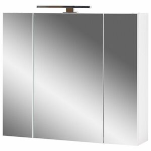 GERMANIA® Spiegelschrank weiß inkl. LED-Beleuchtung 71x76x23cm
