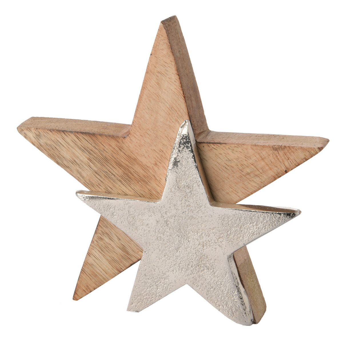 Bild 1 von Dekoaufsteller Stern aus Holz und Aluminium