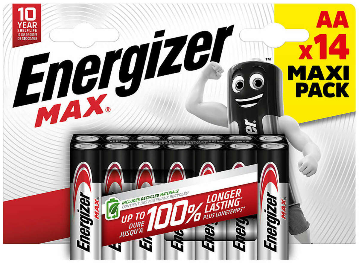 Bild 1 von ENERGIZER Alkaline-Batterien AA »MAX«, 14-St.-Packg.
