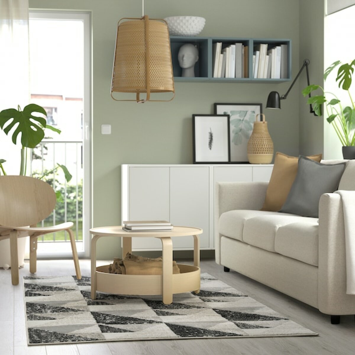 Bild 2 von TILLFART  Teppich Kurzflor, Triangel/grau