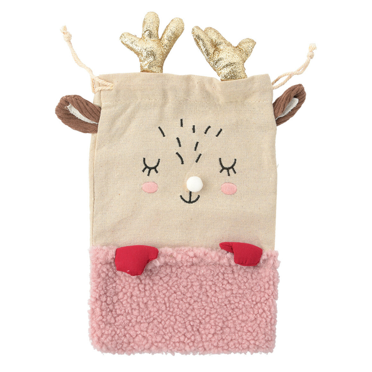 Bild 1 von Geschenkbeutel Rentier mit Plüsch
