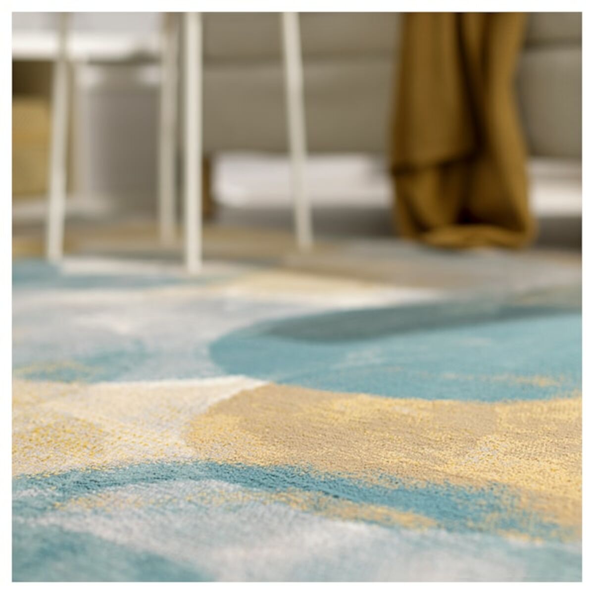 Bild 4 von UTTAG  Teppich Kurzflor, Kreise/hellbeige