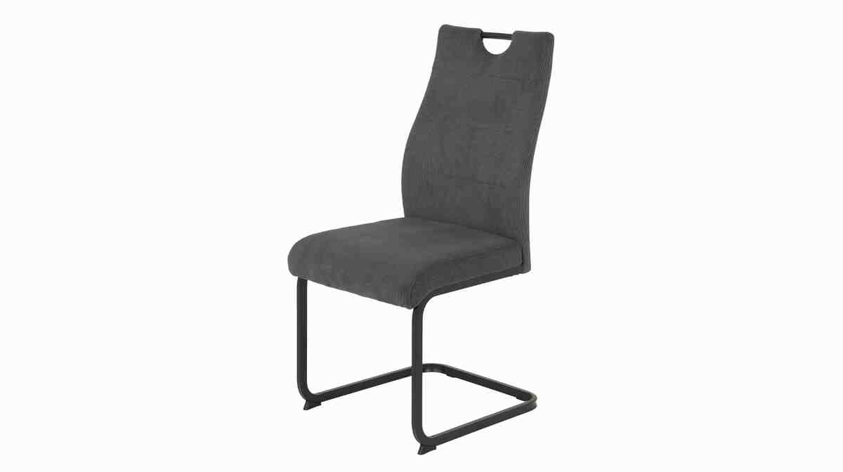 Bild 1 von Schwingstuhl anthrazit Freischwinger Cordbezug - MELINA