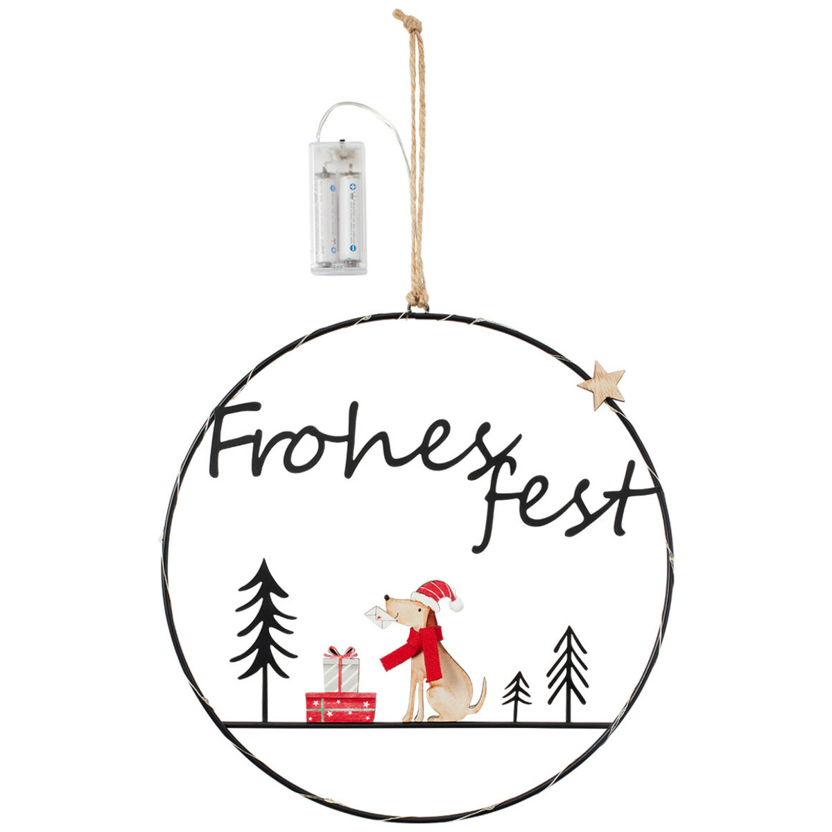 Bild 1 von Deko-Hänger Metallring mit LED