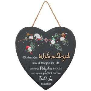 Schieferschild mit Weihnachtstext