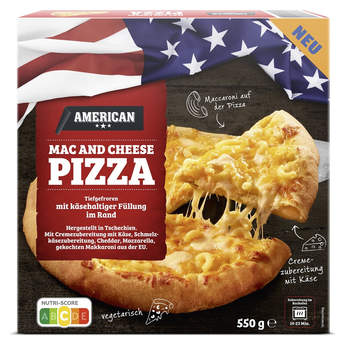 AMERICAN StuffedCrustPizza Mac’n’Cheese von ALDI SÜD ansehen!