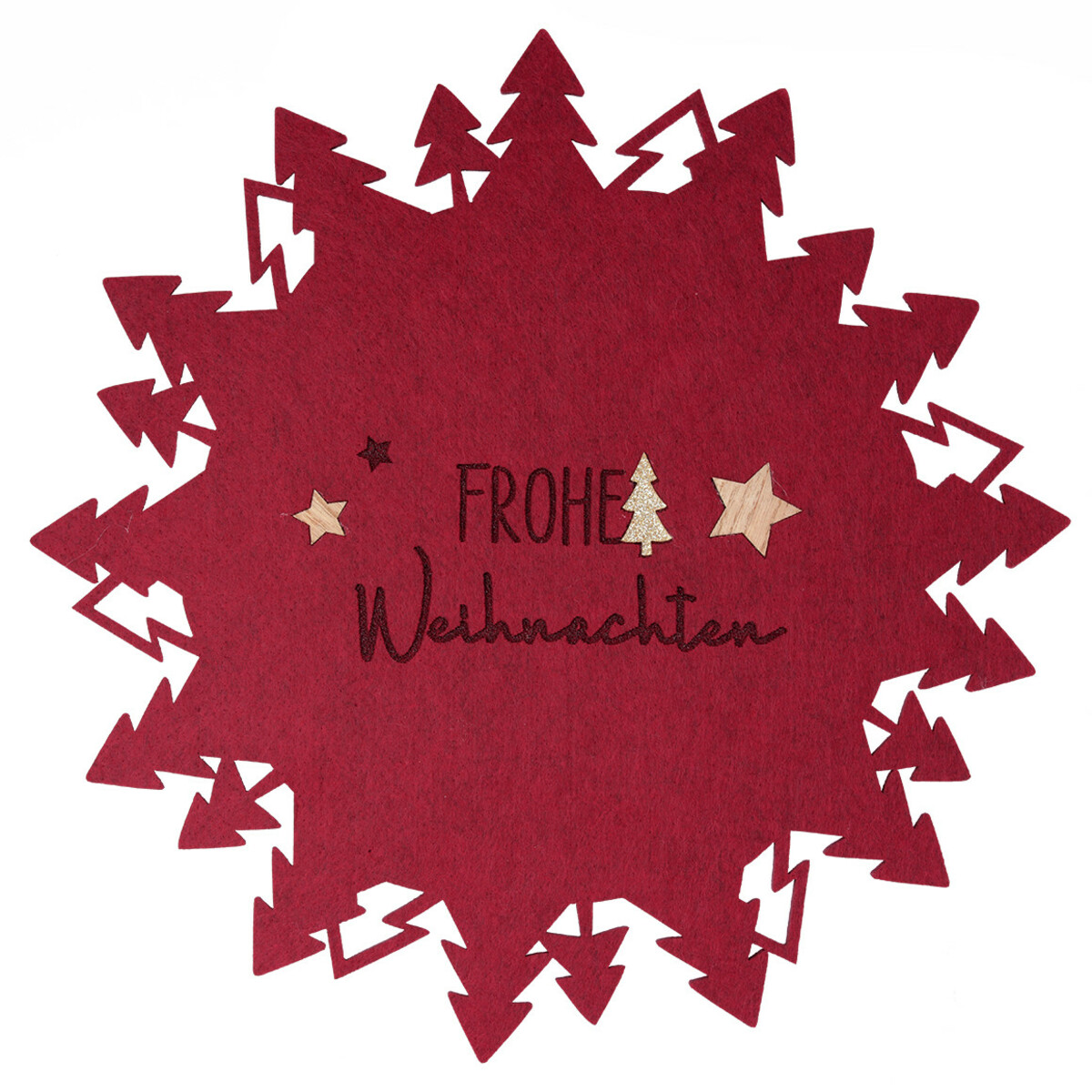 19-teiliges Weihnachtstisch-Set Aus Filz – Mit Tischläufer, Sets, Untersetzern & Bestecktaschen