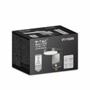 Bild 3 von V-TAC 17W LED Wand Licht mit Sensor Schwarz Rund 3000K IP65
