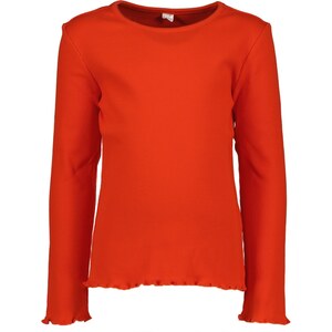 Mädchen-T-Shirt Lange Ärmel, Orange, 110/116