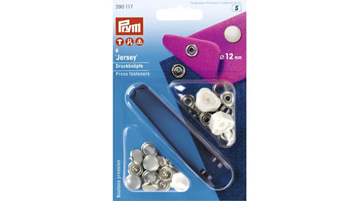 Bild 1 von Prym nähfreie Druckknopfe  Jersey Messing 12 mm perlmutt