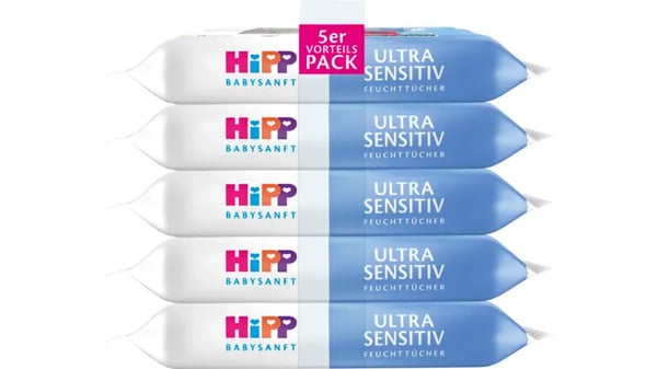 Bild 1 von HIPP Ultra Sensitiv Feuchttücher 5er Vorteilspack