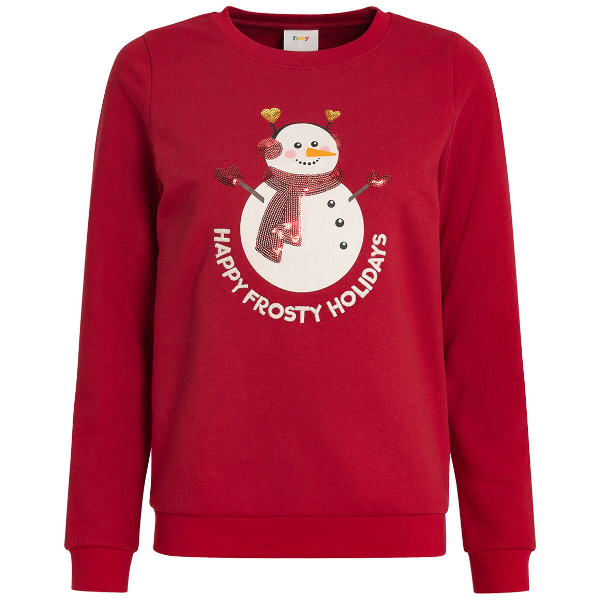 Bild 1 von Damen Weihnachtssweatshirt mit Schneemann