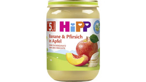 HiPP Früchte - Banane und Pfirsich in Apfel
