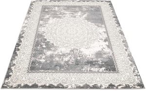 Carpet City Teppich "Platin 8058", rechteckig, Kurzflor, Bordüre, Glänzend durch Polyester