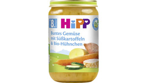 HiPP Menüs ab 8.Monat - Buntes Gemüse mit Süßkartoffeln und Bio-Hühnchen
