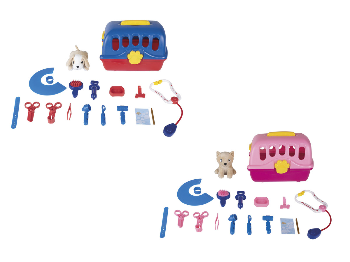 Bild 1 von Playtive Tierarzt-Spielset, mit Transportbox und Plüschtier, 18-teilig