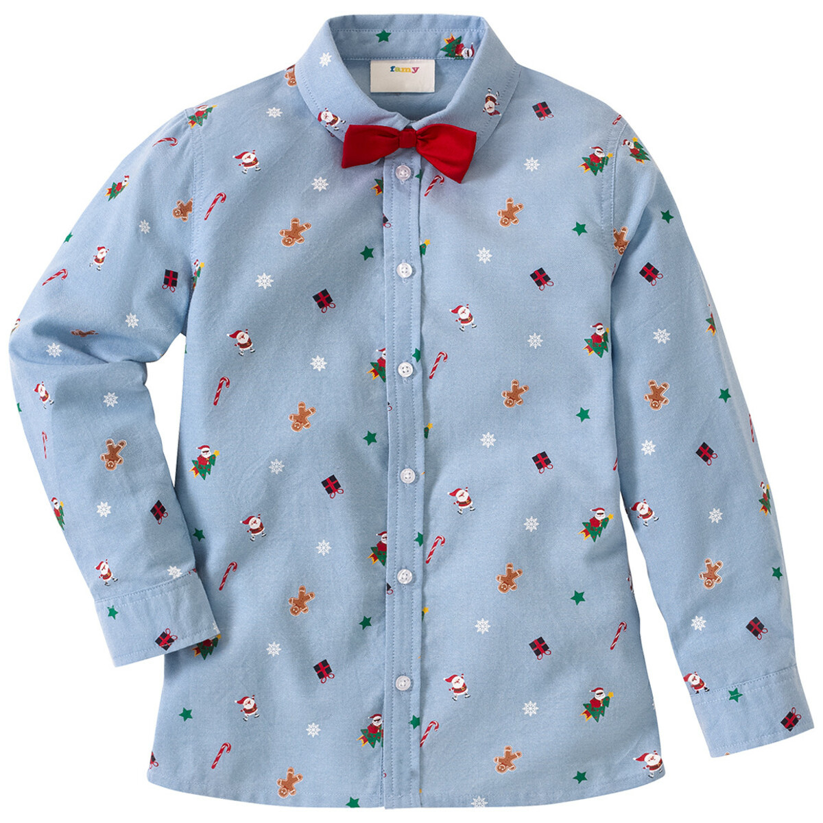 Bild 1 von Jungen Weihnachtshemd mit Fliege