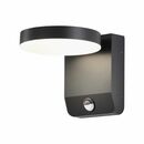 Bild 1 von V-TAC 17W LED Wand Licht mit Sensor Schwarz Rund 4000K IP65