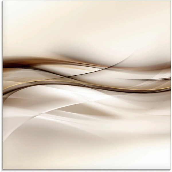 Bild 1 von Artland Glasbild "Braune abstrakte Welle", Muster, (1 St.)