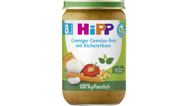 Bild 1 von HiPP 100% pflanzlich: Cremiger Gemüse-Reis mit Kichererbsen