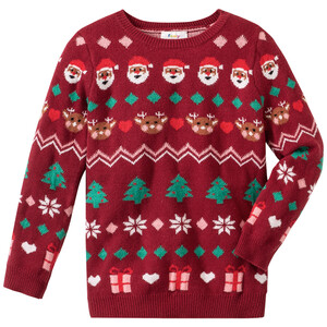 Mädchen Strickpullover mit Weihnachts-Motiven