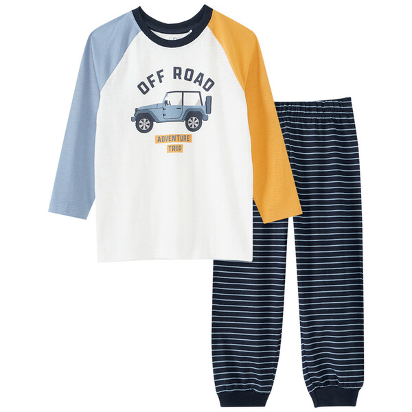 Jungen Langarm Schlafanzug Pyjama Mit Coolen
