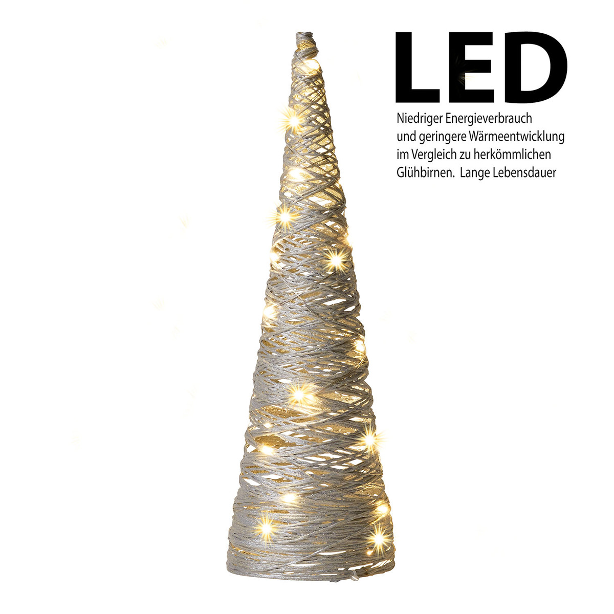 Bild 2 von AMARE LED Pyramide 40 x 12 x 12 cm silber