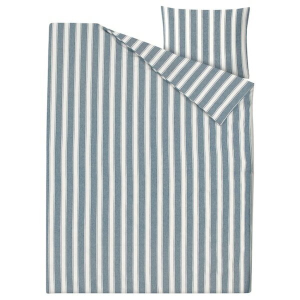 Bild 2 von STRUTBRÄKEN  Bettwäsche-Set, 2-teilig, weiß/blau/Streifen